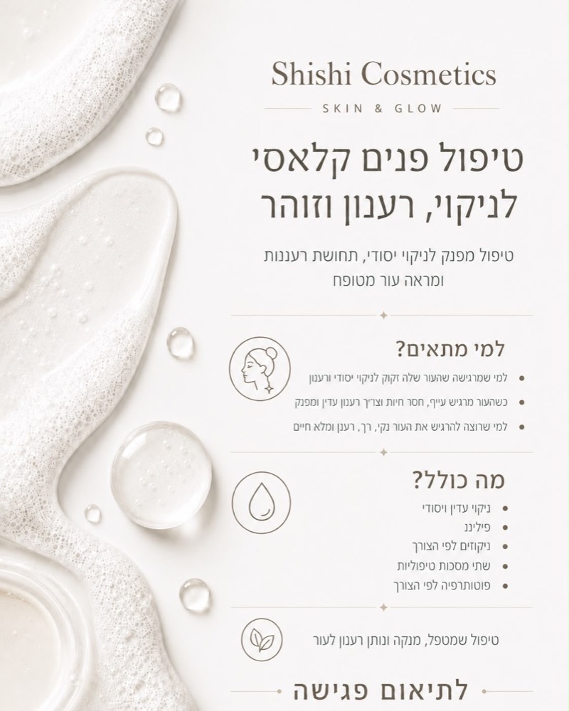 טיפול פנים קלאסי — Shishi Cosmetics
